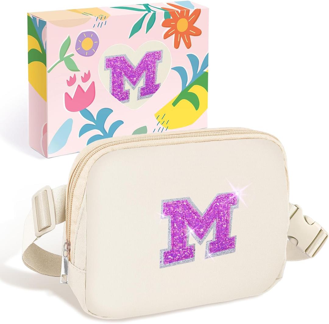 COSHAYSOO Girls Purses Fanny Pack Crossbody Belt Bag Birthday Gifts for 6 7 8 9 10 11 12 Year Old Girl Age 6-8 8-10 10-12 Kids Basket Stuffers Tween Teen Preteen Trendy Stuff Ivory M