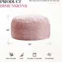 Hobestluk Bean Bag Chairs Giant Beanbag Chair with Filler, Memory Foam Bean Bags with Fluffy & Machine Washable Cover, Bean Bag Chairs for Aduts for Living Room, Bedroom (Pink, 3FT - 36 x 36 x 22)
