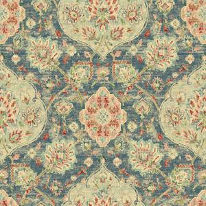 Surface Style - Caspian Rug-Inspired Peel and Stick Wallpaper (Blue Celestial)