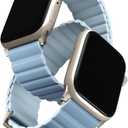 UNIQ Revix Premium Edition Reversible Design Leather Watch Band Compatible with Apple Watch 41mm (ArcticSoftBlue)