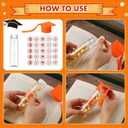 Teenyyou 25 Pcs Graduation Candy Tubes 2026 Graduation Party Favors Candy Boxes Plastic Grad Cap Jars Container with Tassels and Stickers for DIY Grad Table Party Favors (Orange)