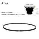 uxcell 4pcs A42 or 4L440 Classic Wrapped Rubber V-Belt, 42"(1060mm) Inside Circumference, A Profile V Belt