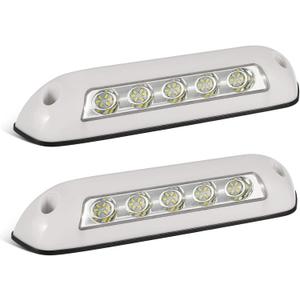 Partsam 2Pcs 12V RV LED Porch Awning Lights Bar White 30 LED Exterior/Interior Wall Lamps Utility Strip Lights Bar Surface Mount for Trucks Motorhome Caravan Camper Trailer