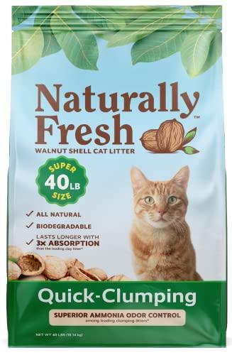 Naturally Fresh Cat Litter Made From Walnut Shells, 1-2 Cats, Unscented, Upcycled, Easy Scooping, Sustainable, 40 Lbs : Pet Supplies