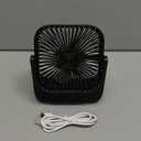 OLV Desk Fan 4 Speeds Stronger Cooling Airflow Portable Small Fan Rechargeable Ultra Quiet Personal Mini Fan for Office,Bedroom,Home Kitchen Outdoor Activities Adjustable 360 Tilt Head Black