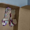DREAM PAIRS Womens Low-Chunk Low Heel Pump Sandal (Blue) 5.5