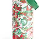 ENCOOL Christmas Insulated Water Bottle with Straw, Stainless Steel Water Bottle, Leak Proof BPA-Free, Keeps Cold for 24 Hours for Sports, Christmas Holiday Gifts for Women, 26 oz, Santa Rider