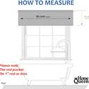 Home Queen Waffle Curtain Valance Window Treatment for Kitchen Bathroom Window, Straight Window Valance, Set of 1, 60 X 16 Inch, Solid White