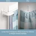 Kenney Adjustable Basic Double Curtain Rod, 48-86 inches, White