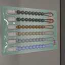 6-Pack Silicone Pacifier Clips for Baby Boys and Girls - One-Piece Beads, Rust-Free Holders, Teething Relief, Baby Necessities, Newborn Safe Baby Essentials