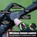 Electric Bike Horn with Remote Control Adjustable Volume Bike Alarm for Adult, Bicycle Bell with Long Battery Life,IPX6 Waterproof,for Mountain Bike/Electric Scooter