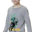 Boys Long Sleeve Shirts, Casual Cotton Tshirts Cartoon Graphic Crewneck Tops Tees Shirt for Kids Toddler Boy 3 Pack (S)