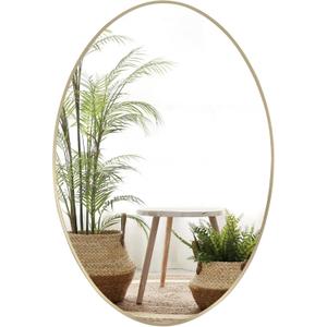 Oval Wall Mirror, 20"x28" Gold Oval Vanity Mirror, Bathroom Mirror of Metal Frame, Home Decorative Wall Mounted Mirror for Bathroom, Living Room, Entryway, Vanity