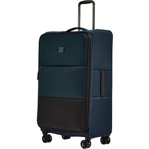 ANTLER - Soft Stripe Large Luggage - 31" Softside Suitcase, Durable, Lightweight & Expandable, 4 Spinner Wheels - Adjustable Handle, TSA Lock, Indigo Blue
