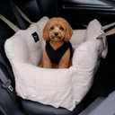 JACKO & CO - Premium Medium Dog Car Seat for Dogs 25-40lbs (Beige Medium)