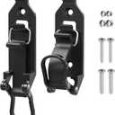 Metal Rubber Shovel Mount for Roof Rack & Truck Bed, Truck Jeep Offroad Axe Roof Rack Shovel Mount, Shovel Holder for Truck & Quick Fist Mounting Clamps Fit 0.67" to 1.57" D Tools Black 2PCS