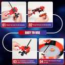 Spinning Top Toy Set with 17.8in Stadium, 6 Spinning Tops and Two Launchers