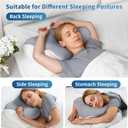 Cervical Neck Pillow - Ergonomic Contour Cooling Memory Foam Pillows for Neck and Shoulder Pain Relief, Orthopedic Bed Pillow for Side Back Stomach Sleeper with Washable Pillowcase