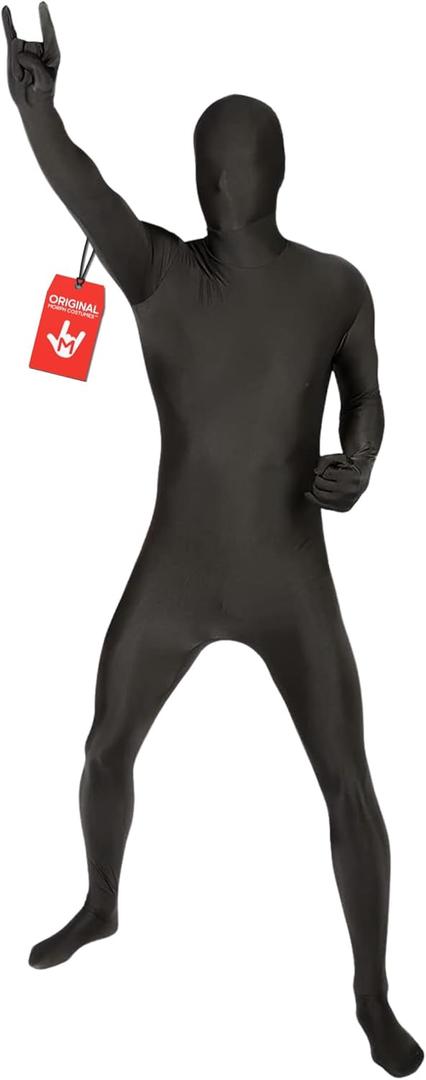 Morphsuit Full Body Costume - Black, S | Original Bodysuit for Adults & Kids | Super Stretch Suit Great for DIY Party Outfit | Halloween, Cosplay, Fancy Dress | For Men & Women