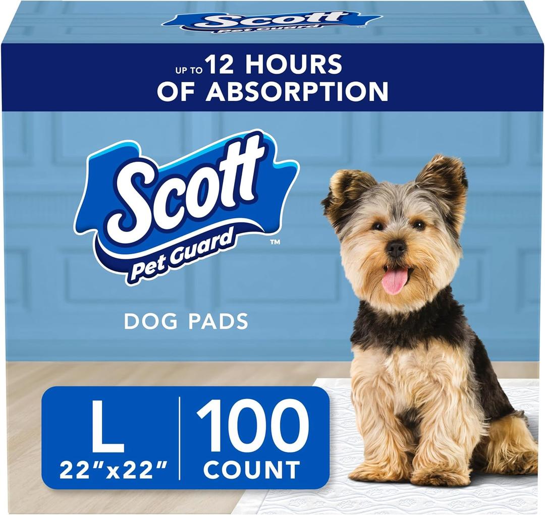 Scott Pet Guard Dog Pads - Size Large - 22" x 22" - 100 Pack Scott Pet Guard Dog Pads - Size Large - 22" x 22" - 100 Pack