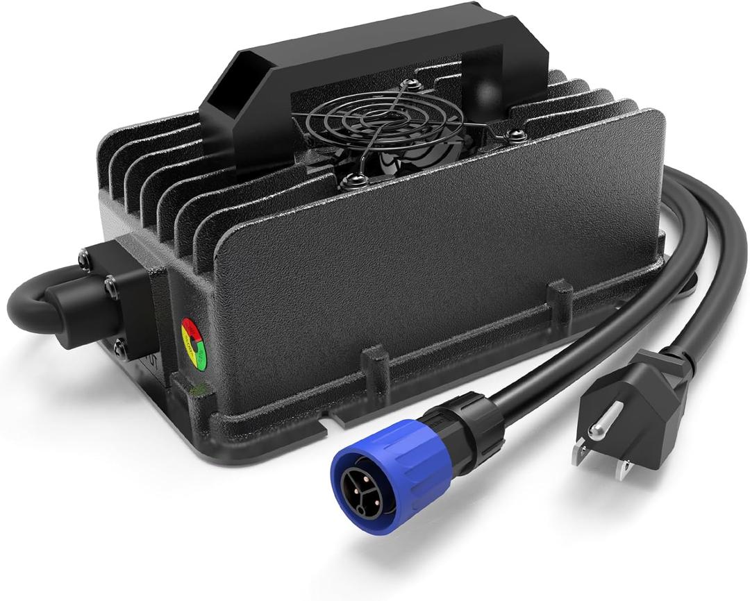 67.2V 10A Battery Charger, eBike Fast Recharger for Talaria Sting 4000 Series X3 L1E X3C MX3/MX4  Waterproof Power Supply with Cooling Fan, 3-Prong, High-Efficiency Adapter for Quick & Safe Charging