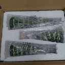 Brightown Lighted Ceramic Christmas Tree Set of 3, Pre-Lit Hand-Painted Tabletop Christmas Tree with Multicolored LED Lights, Battery Operated Vintage Ceramic Tree for Home Table Holiday Decor, Green