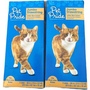 Jumbo Drawstring Litter Box Liners 10 Count