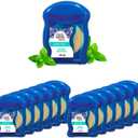 12 Pack Minty Flavored Dental Floss - 12 Cool Mint Waxed Floss (100 Yards Each) for Fresh Breath and Healthy Teeth | Bulk Travel Size 1200 Total Yards