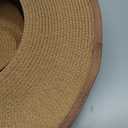 FLUFFY SENSE. Unisex Wide Brim Sun Hat Straw Panama Rancher Fedora Hat for Men Beach Hat for Women