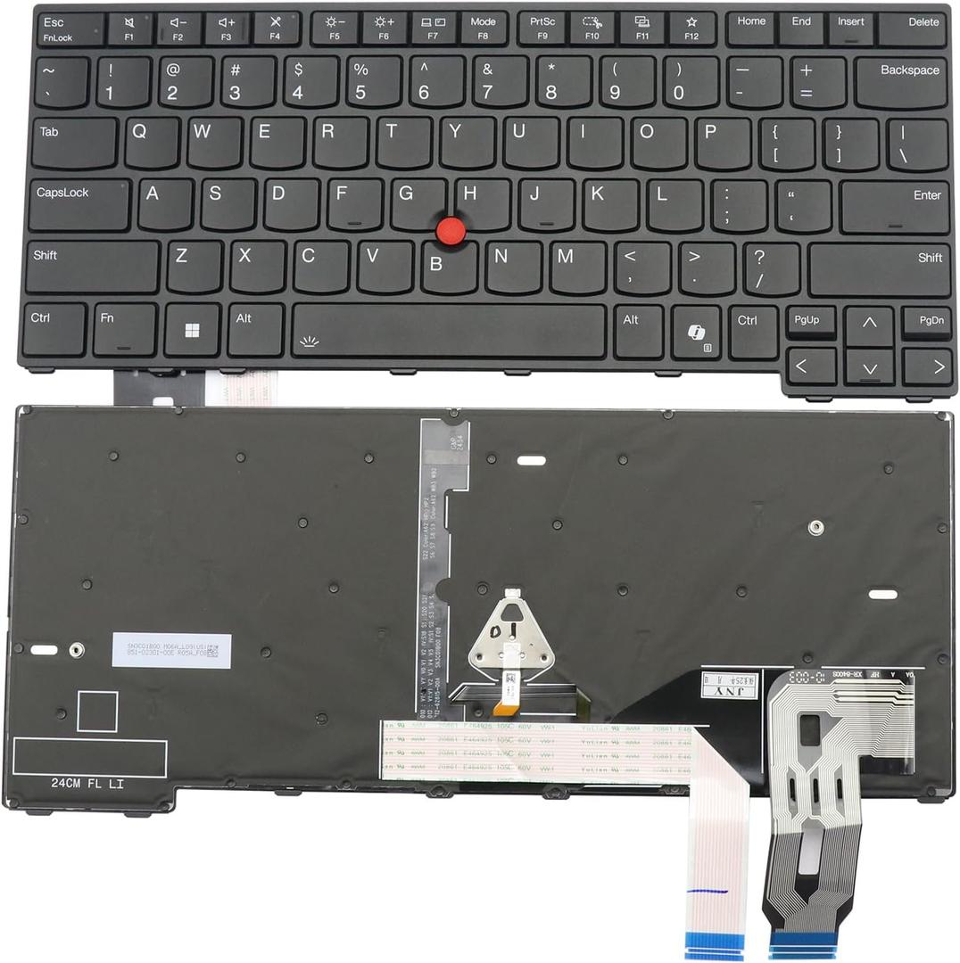 BestParts Backlit Laptop Keyboard Replacement for Lenovo Thinkpad T14 Gen 5 L14 Gen 5 P14s Gen 5 US Layout with TrackPoint 5N21M37895 5N21M38124 5N21M38296 5N21M38521