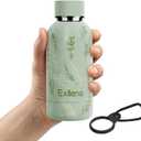 Small Water Bottle 12oz with Clip, Double Wall Stainless Steel Vacuum Small Insulated Water Bottle Keeps Drinks Cold 24 Hrs/Hot 12 Hrs for Kids Handbag School BPA Free (Floral)