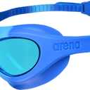 ARENA Unisex Kids Spider Swim Mask Boys and Girls Ages 2 to 5, Anti-Fog Non-Mirror Lens, Easy to Use Strap Wide View Snug Fit (Lightblue/Blue/Blue)