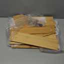 Corner Bread Box for Kitchen Counter Double Layer Bamboo Bread Storage Container Large Capacity Bread Storage Bin Farmhouse Breadbox Organizer (Bamboo Natural)