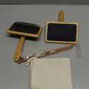 Larger Wool Carder, 5.9" x 3.94" Wire Slicker Wool Carding Brushes, Needle Felting Tools with Solid Handle, Dog Slicker Brush, Wood Hand Carders for Wools 5Pcs