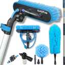 IGADPole 24ft Washing Kit: Water-fed Brush with Soap Dispenser, Cobweb Dusters, with 6-Stage Telescoping Pole 5-20ft Pole/Window and Dusting Cleaning Kit