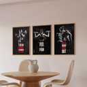 Sbemyenus Motivational Gym Wall Art, Inspirational Workout Room Wall Decor Set of 3, Woman Bodybuilding Lifter Positive Canvas Art Print for Gym Exercise Classroom Decor, 12x16inch Unframed