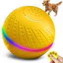 Interactive Dog Toys Ball, 2025 Upgraded 360 Anti-chew Safe Material Remote Control Dog Toy,Motion Activated Automatic Dogs Balls for Medium/Large Dogs (Yellow, with Remote Control)
