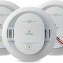 Kidde Smoke and Carbon Monoxide Detector, Hardwired with 10-Year Battery Backup, LED Status Lights, Interconnected, 85 dB Alarm, 5 inches, 30CUA10, 3 Pack