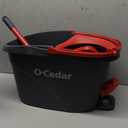 O-Cedar EasyWring Microfiber Spin Mop, Bucket Floor Cleaning System, Red, Gray, Standard