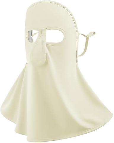 Sun Protection Face Mask Cooling Neck Gaiter Face Scarf Cover Balaclava Cloth Bandanas with Ear Loops SLF6M103T Beige