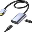 8K@30Hz HDMI 2.1 to USB-C Adapter, 4K@144Hz, 0.5m Graphene Cable with PD 65W Charging,HDMI Male to Type-C Female for USBC Monitor, Laptop, PS5, Xbox