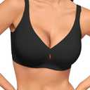 LUCKMEEY Bras for Women No Underwire Wireless Bras - Seamless Push Up Full Coverage Bralettes Comfortable Everyday Bra, 2 XL