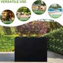 BAYN Metal Rectangular Planter Box Tall Planters for Outdoor Plants Modern Heavy Duty with Drainage Holes for Outside Indoor Patio Deck - Black, 32x 12x 24