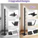 XIGOO Heavy-Duty Dyson Vacuum Stand for Gen5detect V15 V12 V11 V10 V8 V7 V6, Freestanding Vacuum Stand for Dyson Cordless Vacuum, Metal Docking Station with 6 Hooks, No-Drill Organizer, Black