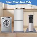 ToLanbbt Mini Fridge Silicone Mat - 24" x 24" x 0.8" Mini Fridge Drip Tray Under Refrigerator Mat Carpet Floor Protector, Leak-Resistant Portable AC Pan for Washing Machine Dishwasher Dryers, Gray