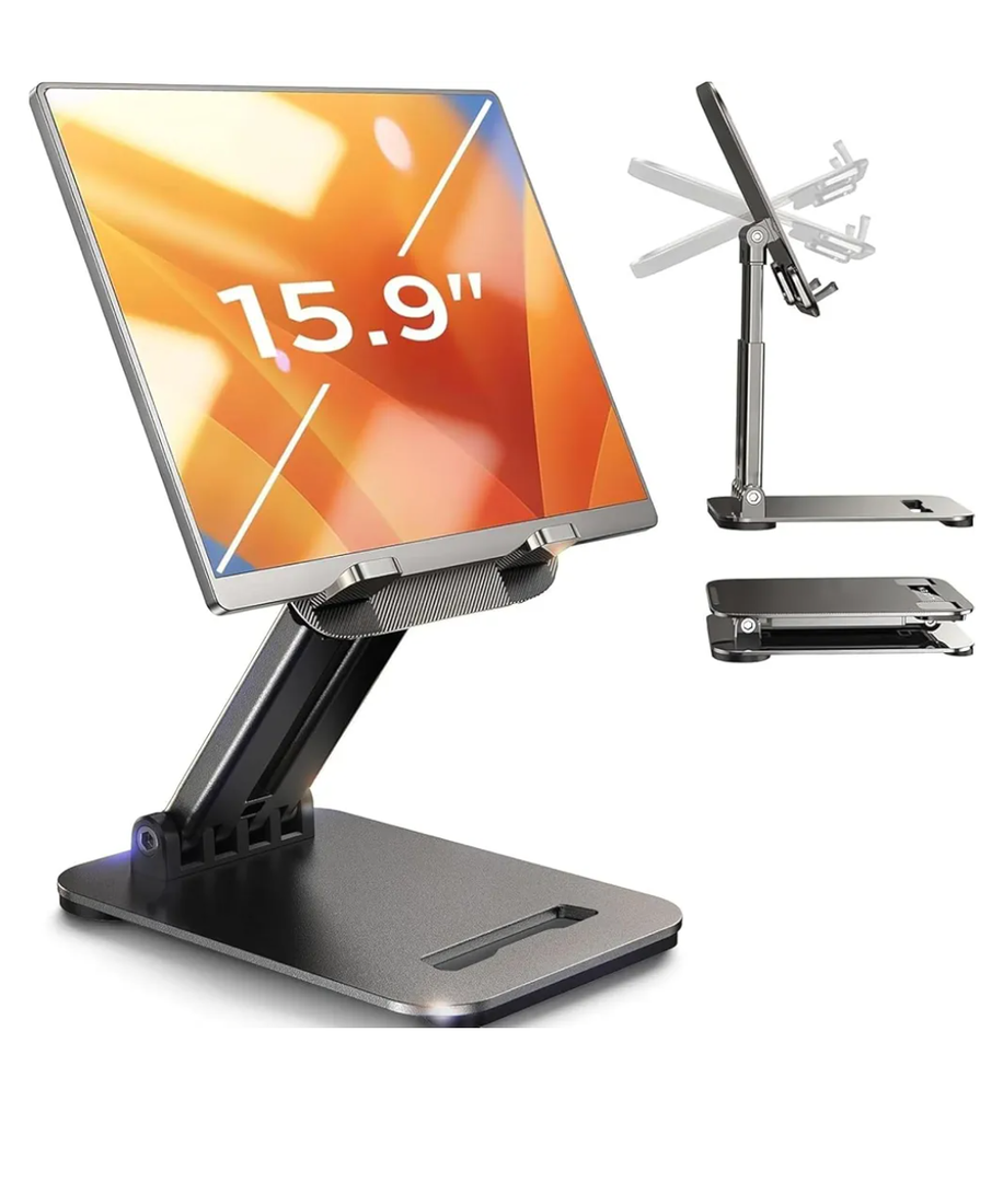 LISEN for iPad Stand Tablet Holder for Desk, Office Desk Accessories for Men Women Kids Tablet Gifts, Office Home Essentials Gadgets Portable Monitor Stand for 2026 New iPad a16 Accessories Switch