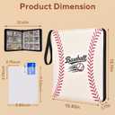 Baseball Card Binder 9 Pocket, 1080 Pockets Trading Card Binder with Zipper, Portable Collector Card Album Storage Organizer for Sports Cards, Game Cards, Gifts for Kids