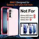 Hualele for Samsung Galaxy S23 Plus Case,[Military Grade Protection] [Dropproof Shcokproof] Anti-Slip Grip Dual Layer Rugged Heavy Duty Galaxy S23 Plus Phone Case,Pink