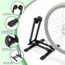 HOMEE Bicycle Floor Stand Parking Bike Rack,Bike Rack Stand Wheel Holder Fit 20"-29",Foldable Bike Storage Stand for Mountain and Road Bike,Cycling Storage Organizer for Indoor Outdoor Home Garage