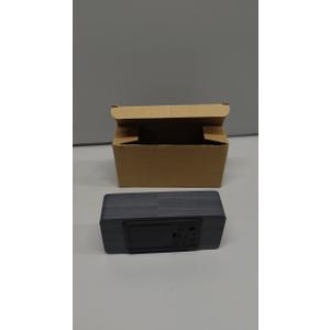 Multicolor Sound Control Wooden Wood Square LED Alarm Clock Desktop Table Digital Thermometer Wood USB/AAA Date Display (B1)